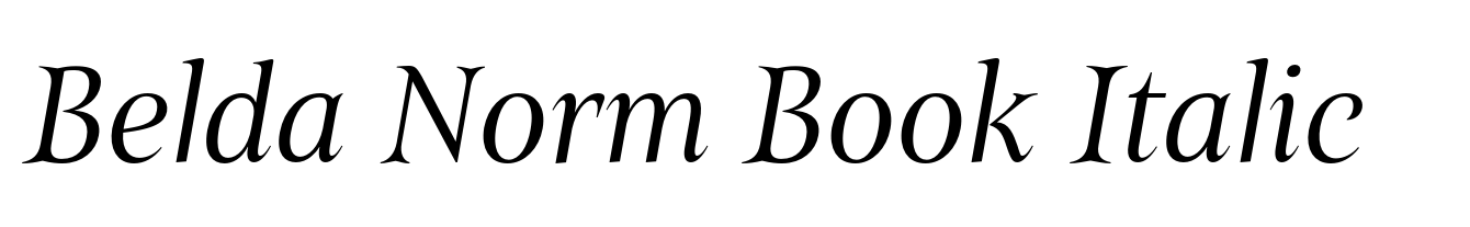 Belda Norm Book Italic